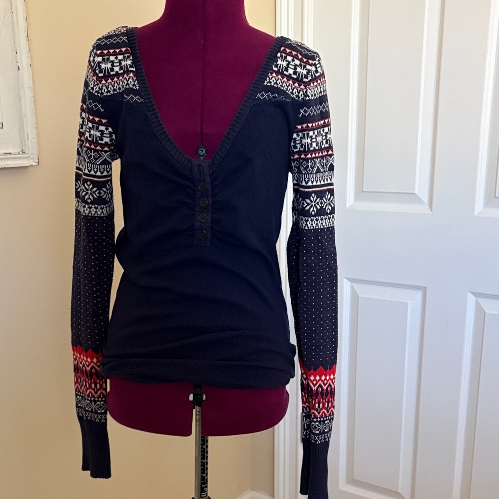 We The Free Fair Isle Thermal shirt EUC sz M